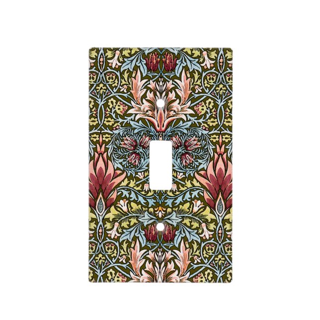 William Morris Snakeshead Floral Pattern Light Switch Cover (Front)