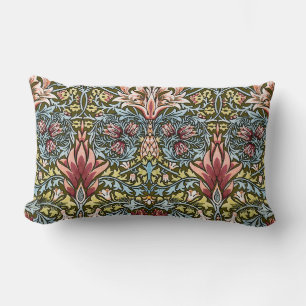 William Morris Snakeshead Floral Pattern Lumbar Pillow