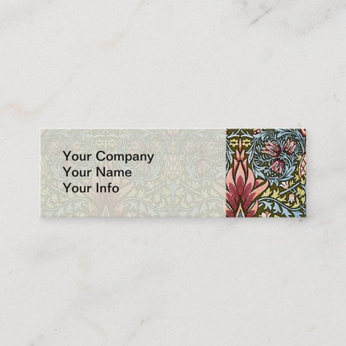 William Morris Snakeshead Floral Pattern Mini Business Card