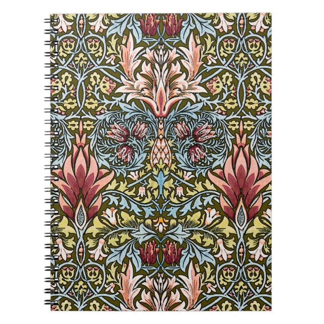 William Morris Snakeshead Floral Pattern Notebook (Front)