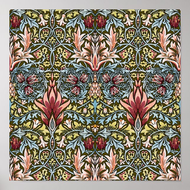 William Morris Snakeshead Floral Pattern Poster (Front)