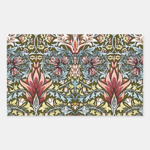 William Morris Snakeshead Floral Pattern Rectangular Sticker