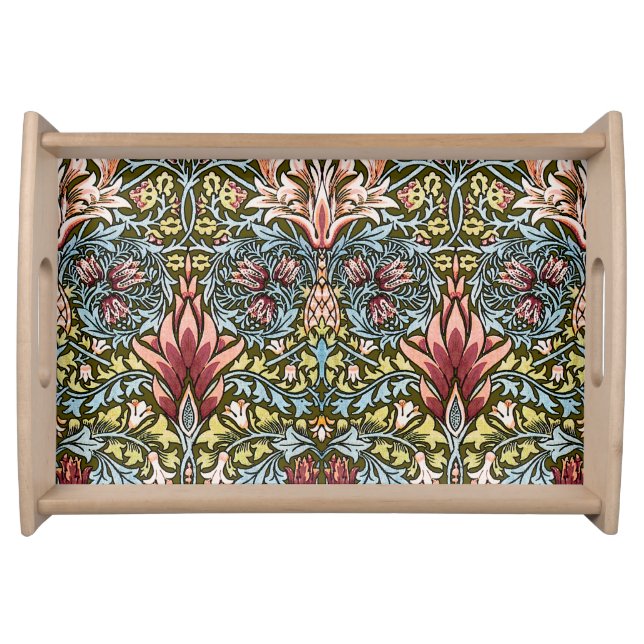 William Morris Snakeshead Floral Pattern Serving Tray (Front)