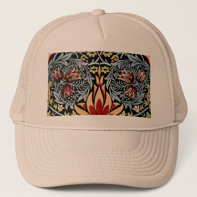 William Morris Snakeshead Floral Pattern Trucker Hat (Front)