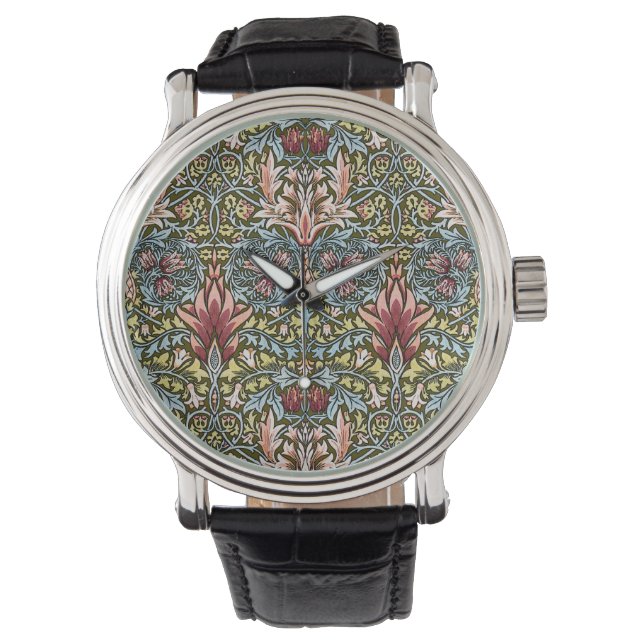 William Morris Snakeshead Floral Pattern Watch (Front)