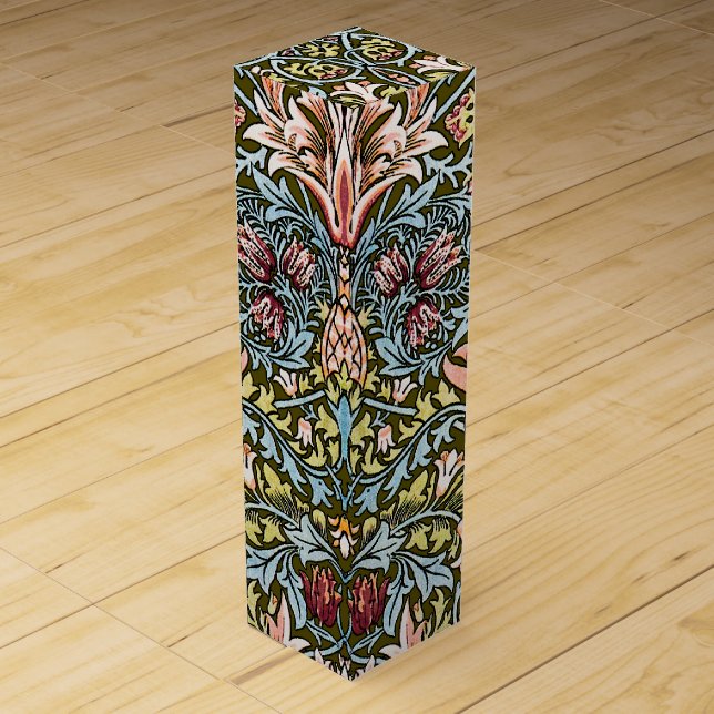 William Morris Snakeshead Floral Pattern Wine Gift Box (Front)