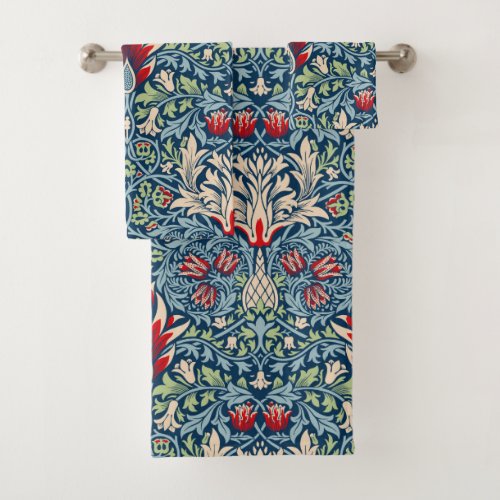 William Morris Snakeshead Fritillary Floral Design Bath Towel Set
