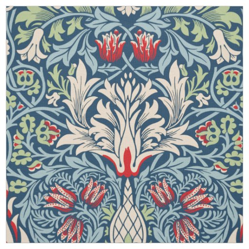 William Morris Snakeshead Fritillary Floral Design Fabric