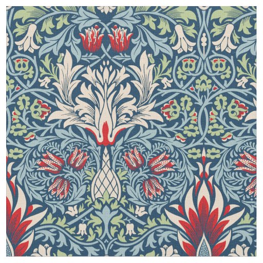 William Morris Snakeshead Fritillary Floral Design Fabric