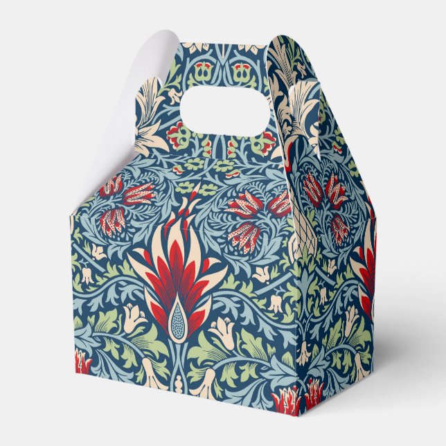 William Morris Snakeshead Fritillary Floral Design Favor Boxes (Front Side)
