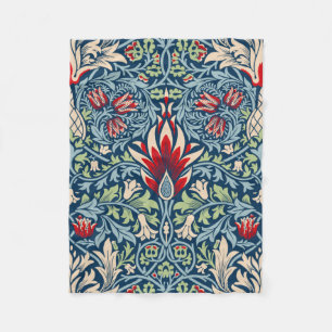 William Morris Snakeshead Fritillary Floral Design Fleece Blanket
