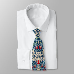 William Morris Snakeshead Fritillary Floral Design Neck Tie