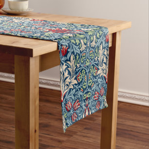 William Morris Snakeshead Fritillary Floral Design Short Table Runner
