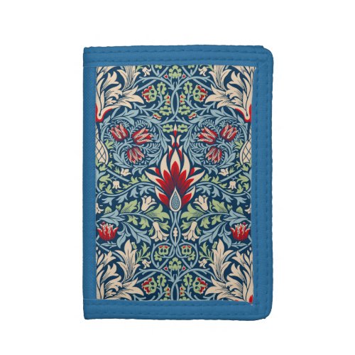 William Morris Snakeshead Fritillary Floral Design Trifold Wallet