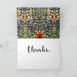 William Morris - Snakeshead Letterpress Thank You Card