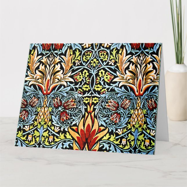 William Morris - Snakeshead Letterpress Thank You Card (Front)