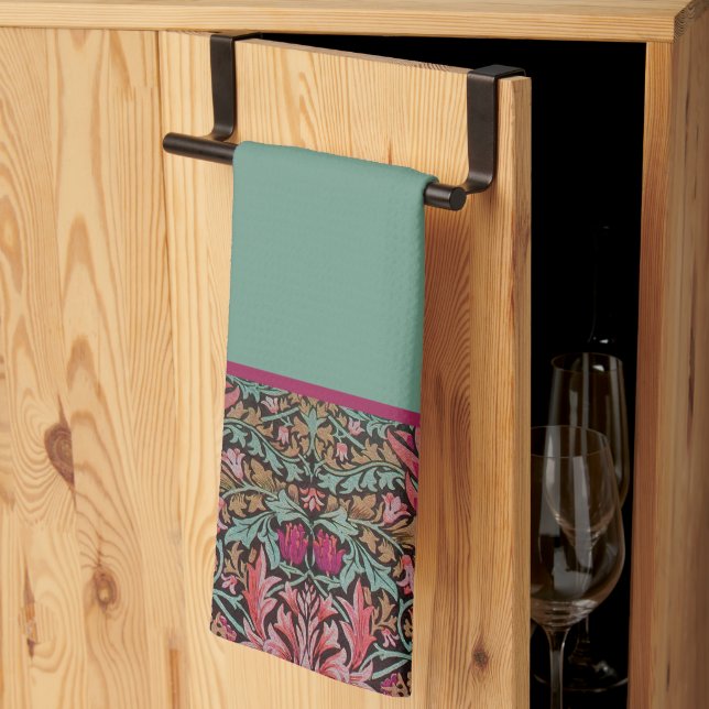 William Morris Snakeshead Pattern Kitchen Towel (Thirds Fold)