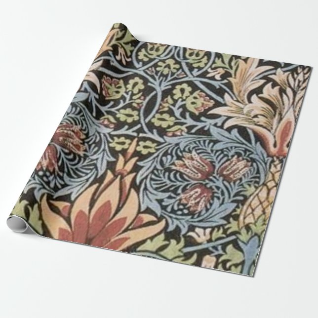 William Morris Snakeshead Pattern Wrapping Paper (Unrolled)