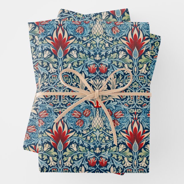 William Morris, Snakeshead Wrapping Paper Sheets (In situ)