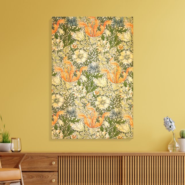 William Morris Spring Compton Flower Festival Canvas Print (Insitu(LivingRoom))