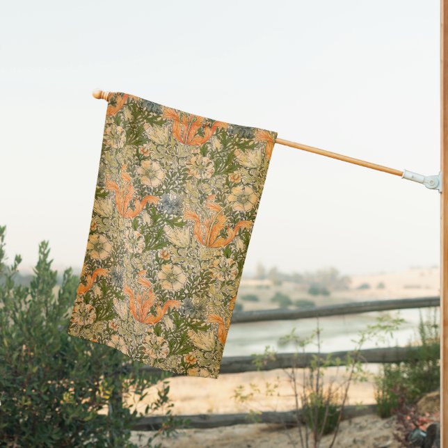 William Morris Spring Compton Flower Festival House Flag (Insitu (Back))