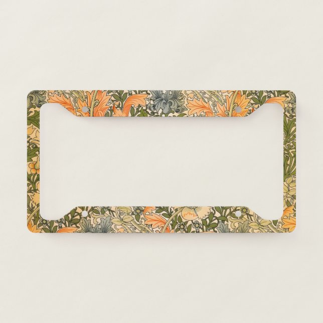 William Morris Spring Compton Flower Festival License Plate Frame (Front)