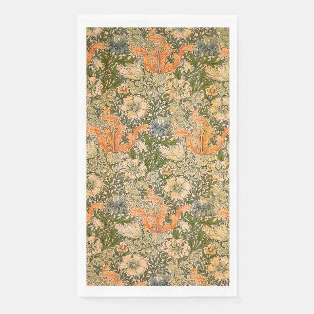 William Morris Spring Compton Flower Festival Paper Guest Towels (Front)