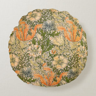William Morris Spring Compton Flower Festival Round Pillow
