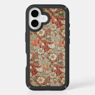 William Morris Spring Compton Flower Vintage Red iPhone 16 Case