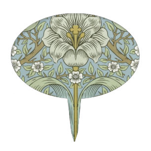 William Morris Spring Thicket: Antique Floral Cake Topper