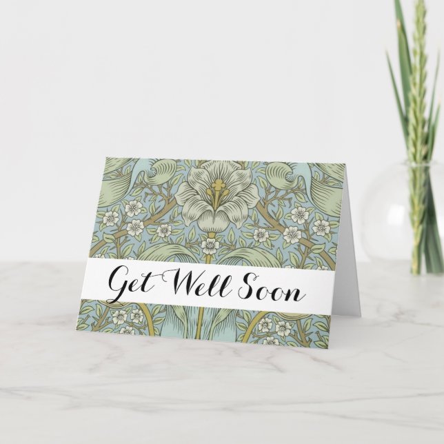 William Morris Spring Thicket: Antique Floral Card (Front)