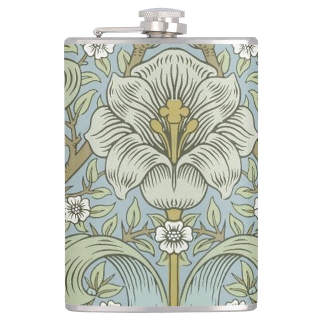 William Morris Spring Thicket: Antique Floral Flask (Front)