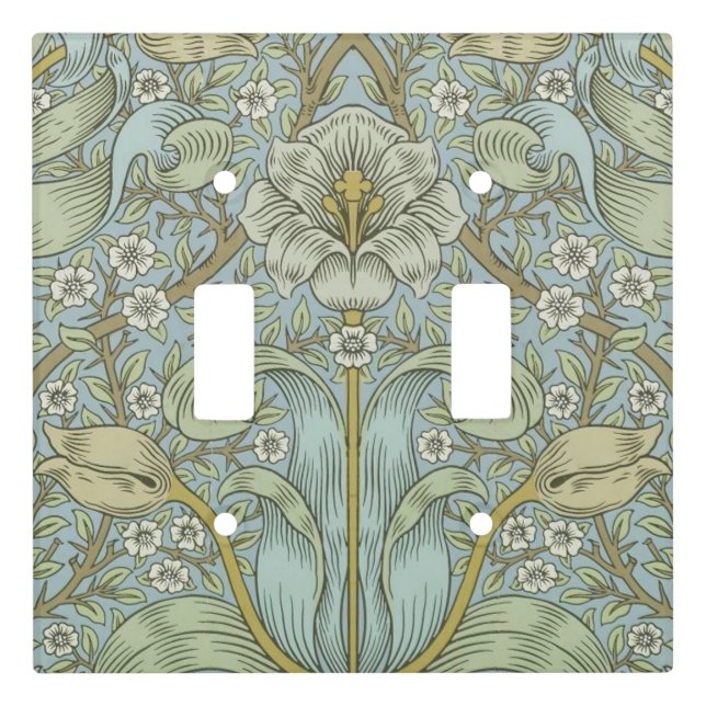 William Morris Spring Thicket: Antique Floral Light Switch Cover (Front)