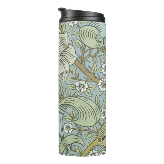 William Morris Spring Thicket: Antique Floral Thermal Tumbler (Rotated Right)