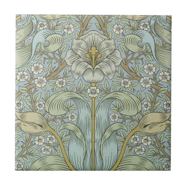William Morris Spring Thicket: Antique Floral Tile (Front)