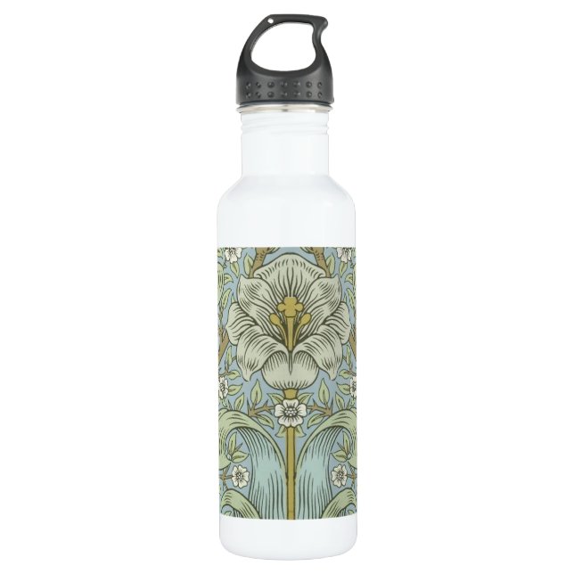 William Morris Spring Thicket: Antique Floral Water Bottle (Front)