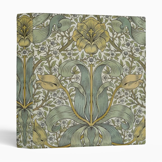 William Morris Spring Thicket Classic Pattern 3 Ring Binder (Front/Spine)