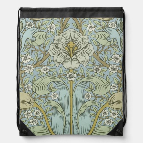 William Morris Spring Thicket Classic Pattern Drawstring Bag