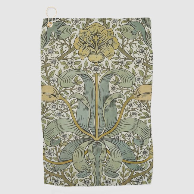 William Morris Spring Thicket Classic Pattern Golf Towel (Front)