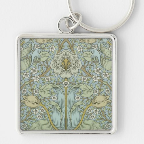 William Morris Spring Thicket Classic Pattern Keychain