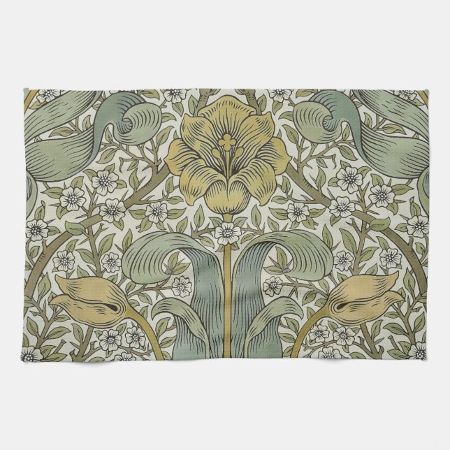William Morris Spring Thicket Classic Pattern Kitchen Towel (Horizontal)