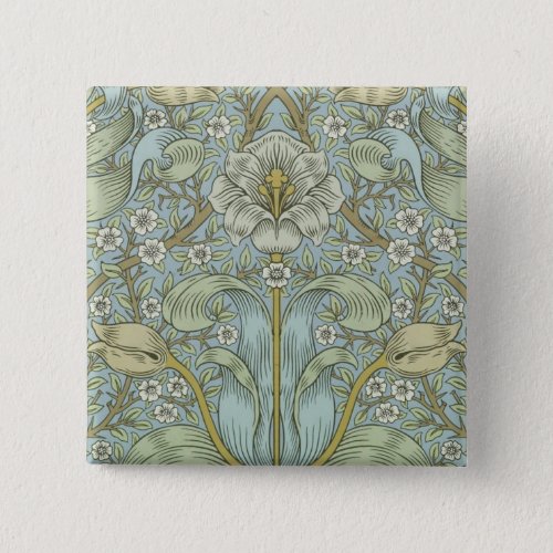 William Morris Spring Thicket Classic Pattern Pinback Button