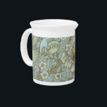 William Morris Spring Thicket Classic Pattern Pitcher<br><div class="desc">Antique William Morris Spring thicket Floral Wallpaper Design - A classic William Morris. The Spring thicket pattern by 19th Century British textile and wallpaper designer William Morris shows off a beautiful pattern of soft blue background with green swirling leaves and green and yellow flowers. The color scheme is perfect, just...</div>