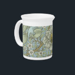William Morris Spring Thicket Classic Pattern Pitcher<br><div class="desc">Antique William Morris Spring thicket Floral Wallpaper Design - A classic William Morris. The Spring thicket pattern by 19th Century British textile and wallpaper designer William Morris shows off a beautiful pattern of soft blue background with green swirling leaves and green and yellow flowers. The color scheme is perfect, just...</div>