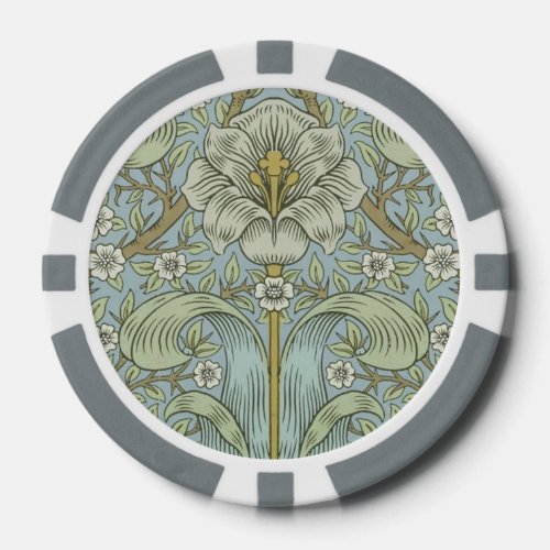 William Morris Spring Thicket Classic Pattern Poker Chips