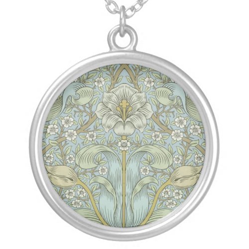 William Morris Spring Thicket Classic Pattern Silver Plated Necklace