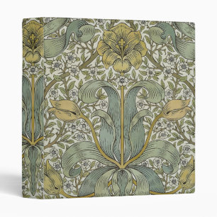 William Morris Spring Thicket Yellow Floral Art 3 Ring Binder