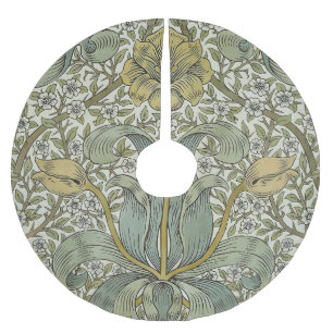 William Morris Spring Thicket Yellow Floral Art Brushed Polyester Tree Skirt