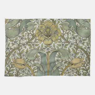 William Morris Spring Thicket Yellow Floral Art Kitchen Towel
