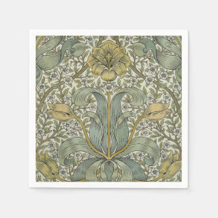 William Morris Spring Thicket Yellow Floral Art Napkins